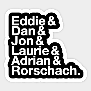 Watchmen Helvetica White Sticker